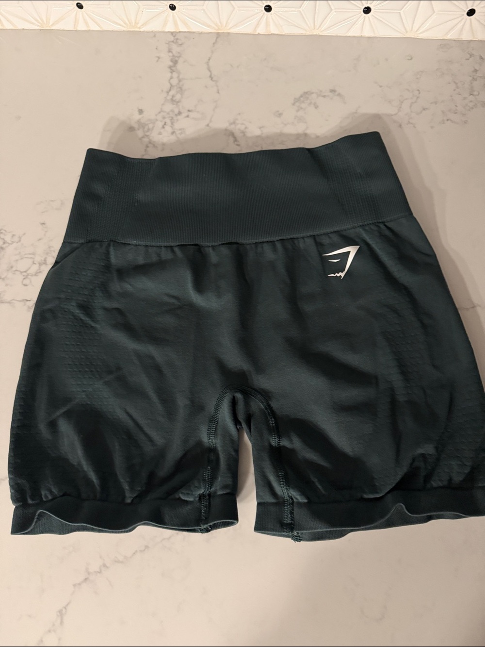 Gymshark Dark Teal High-Waist Bike Shorts